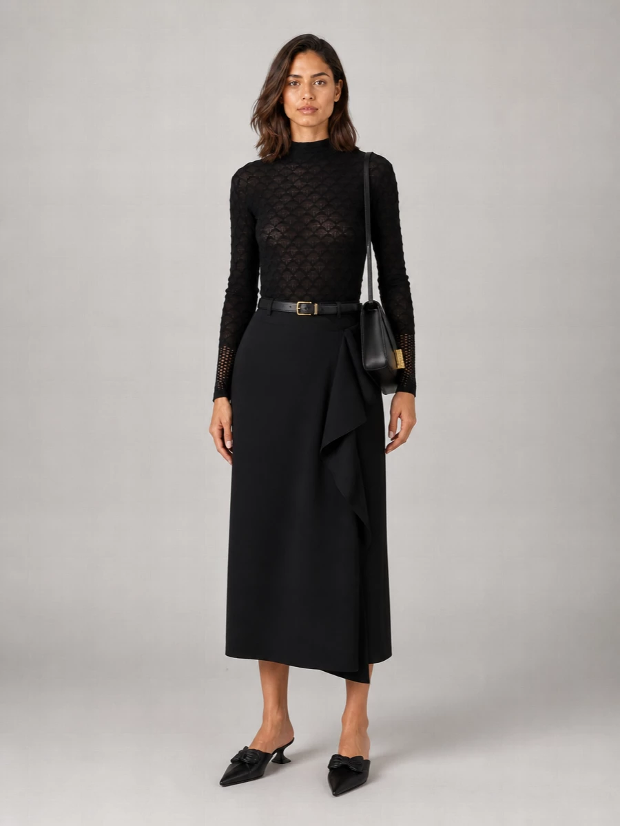Lanvin Leather Kitten-Heel Mules