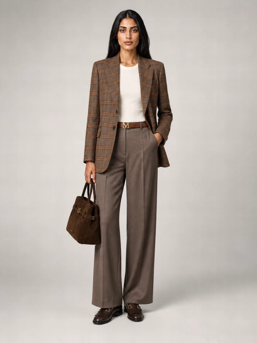 S Max Mara Virgin Wool Tailored Trousers