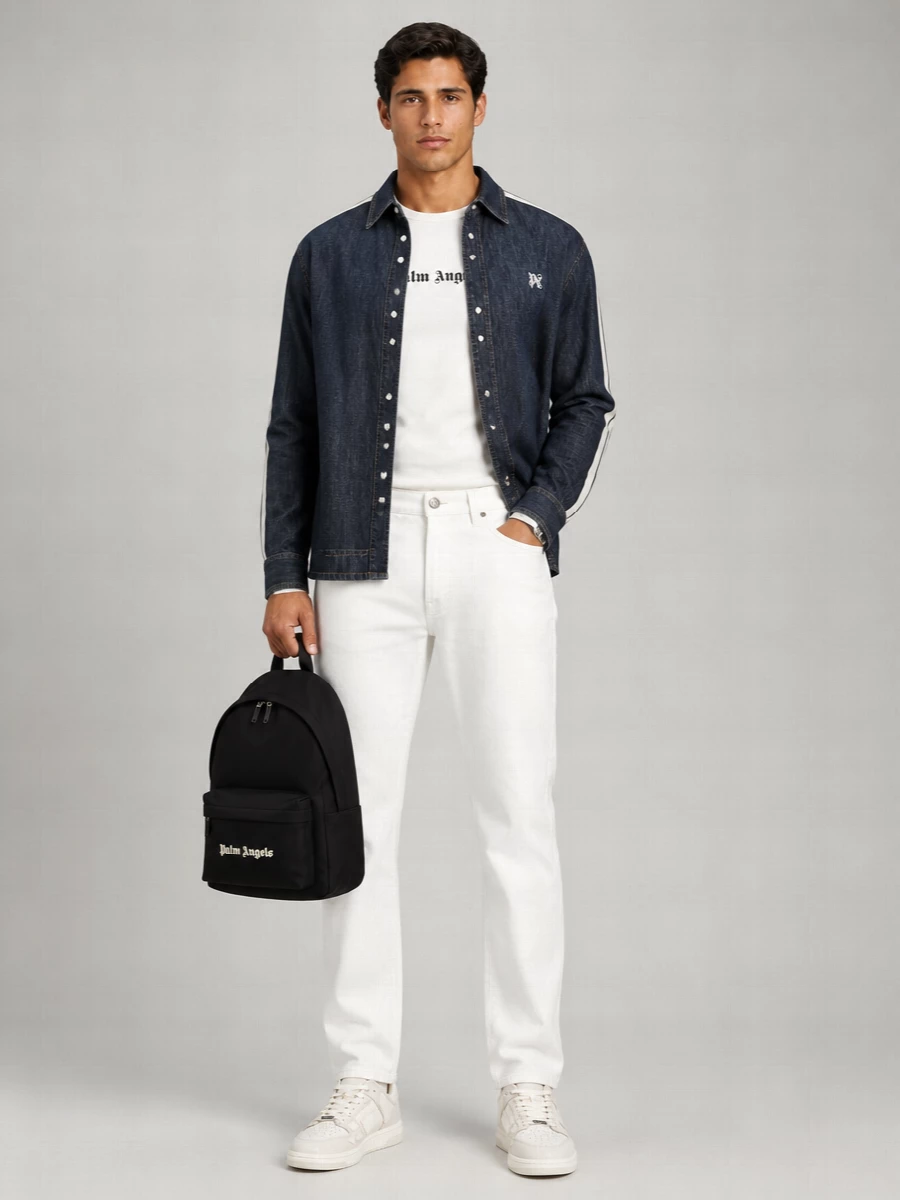 Palm Angels Denim Shirt Jacket