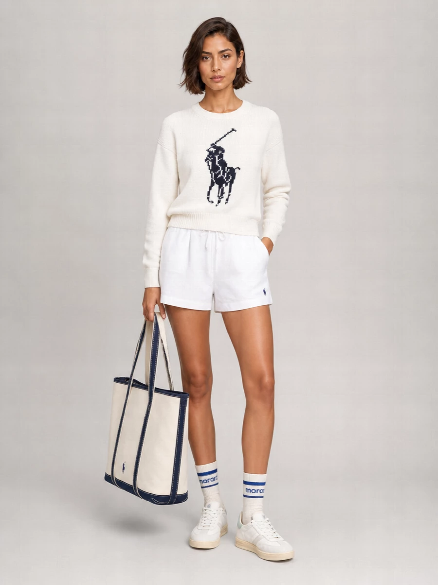 Ralph Lauren Cotton Crewneck Long-Sleeve Jumper