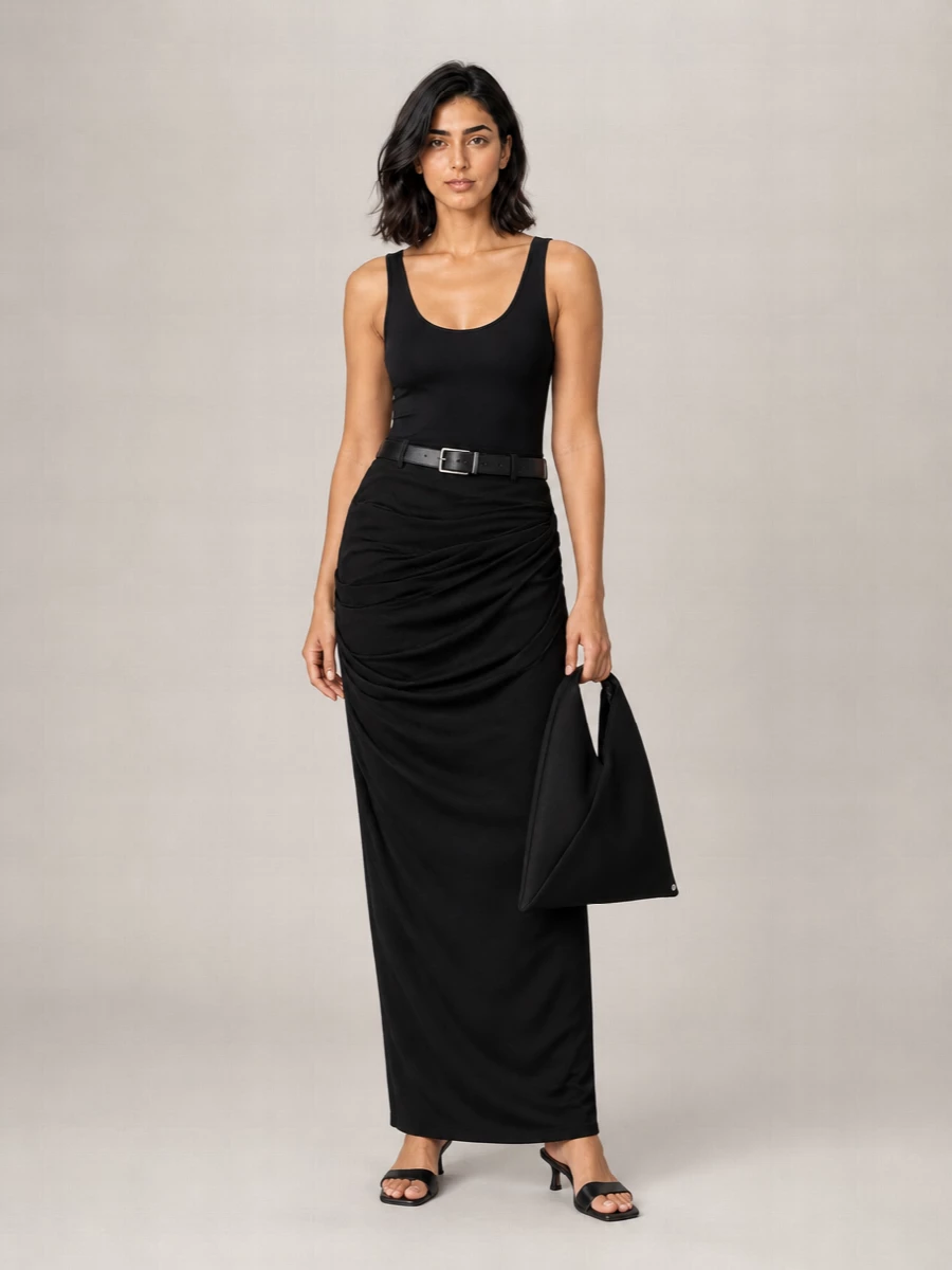 Entire Studios Draped Midi Skirt
