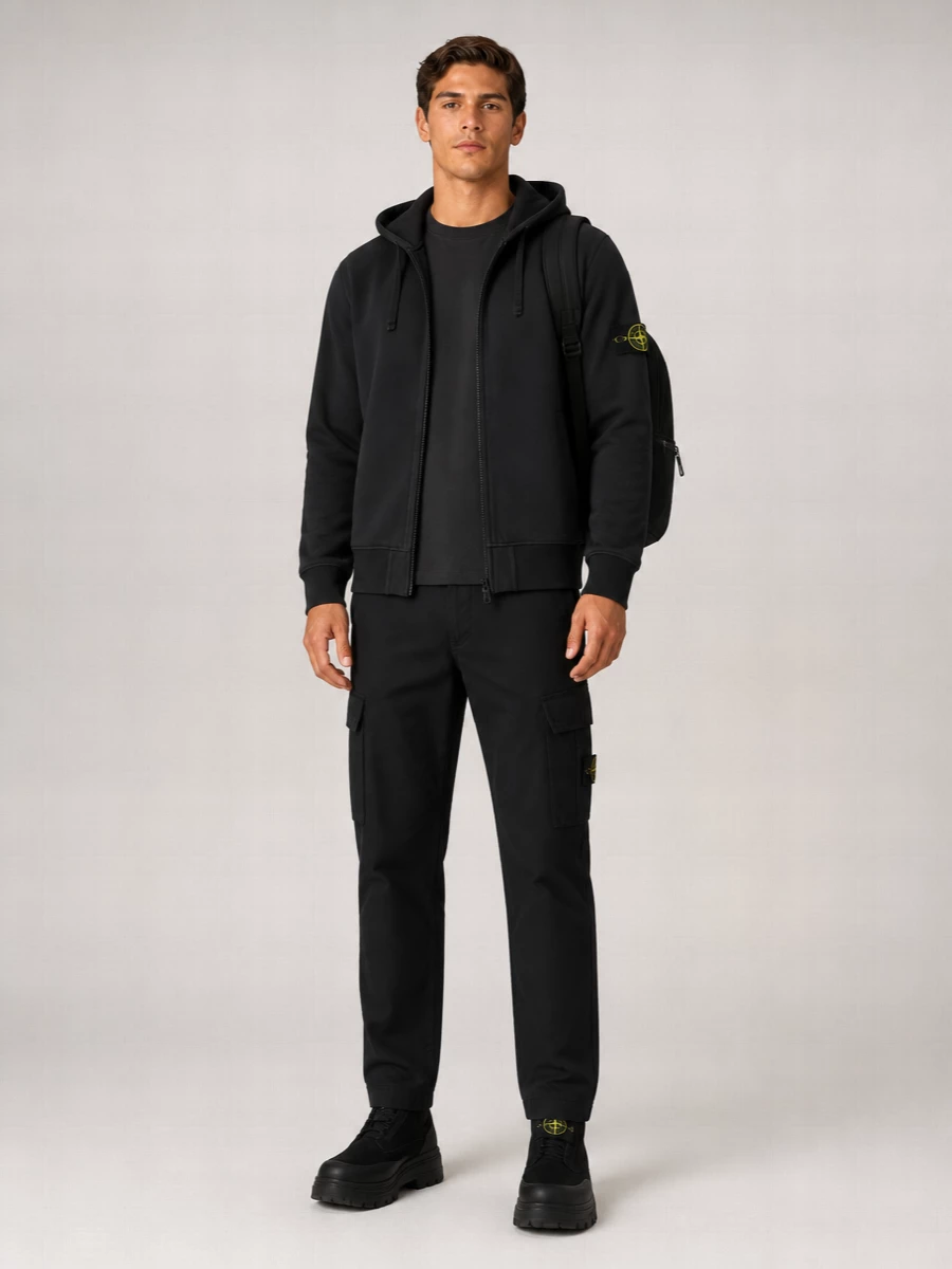 Stone Island Cotton Hooded Jacket