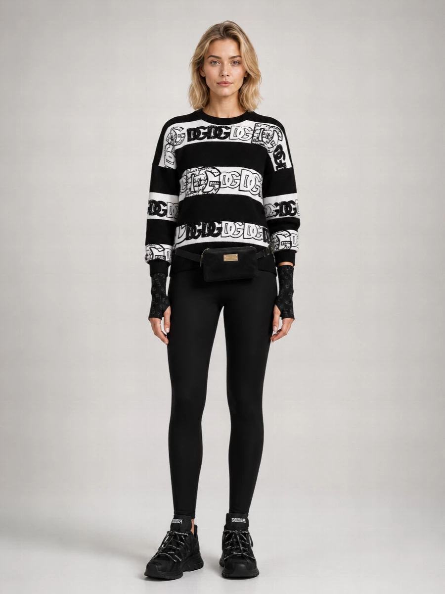 Dolce&Gabbana Cashmere Logo-Print Sweater