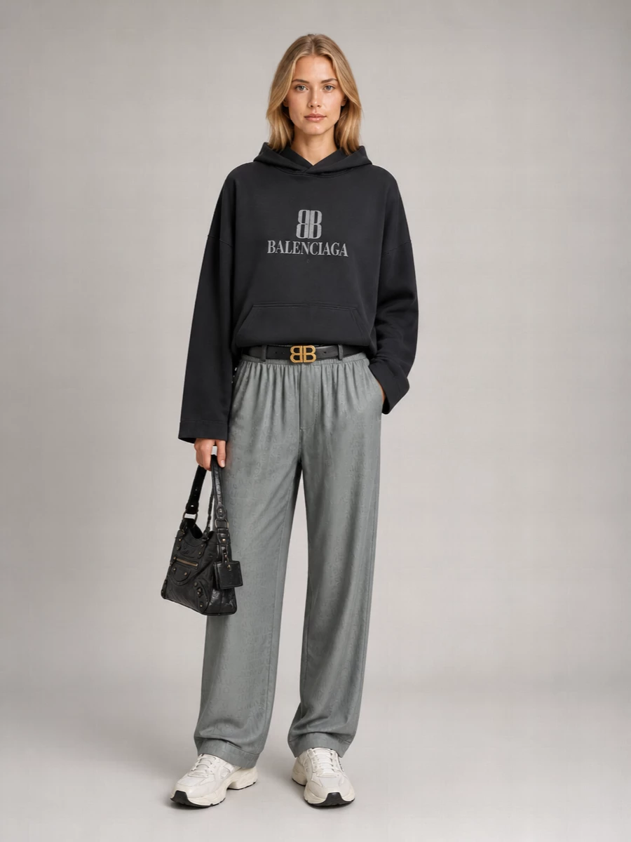 Balenciaga Leather Monday Low-Top Sneakers