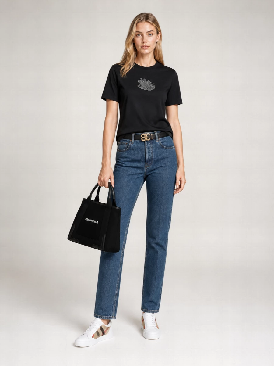 Burberry Logo Print Cotton Short-Sleeve T-Shirt