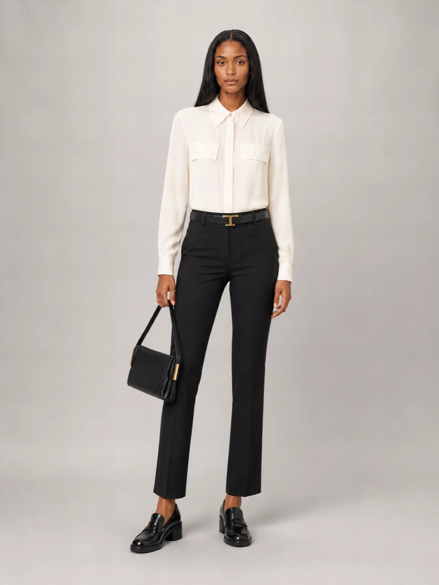 Elisabetta Franchi Flared Cropped Tailored Trousers