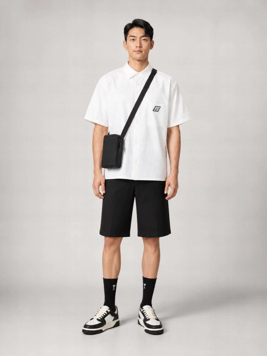 Ambush Cotton Oversized Short-Sleeve Shirt