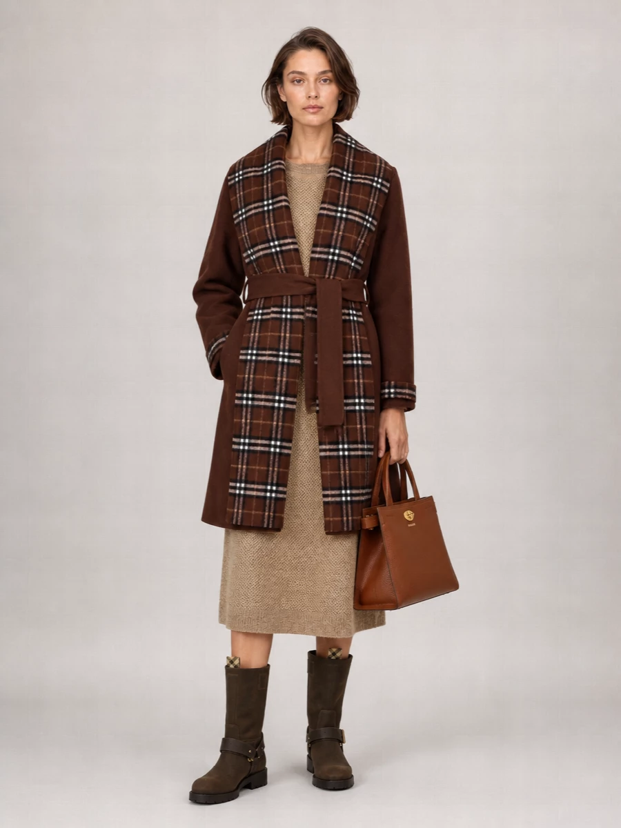 Burberry Embroidered Wool Coat
