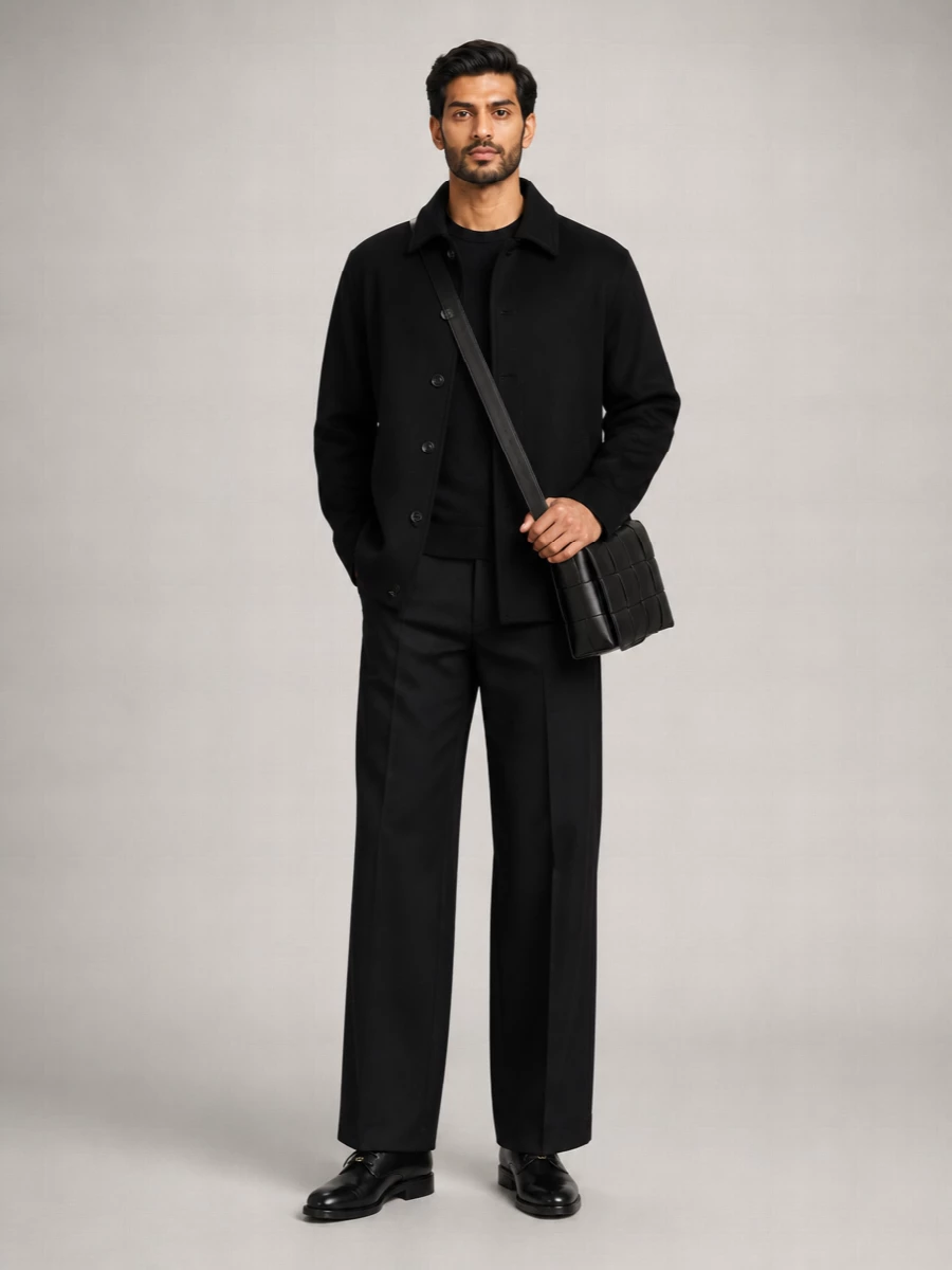 Valentino Garavani Wool Blend Single-Breasted Coat