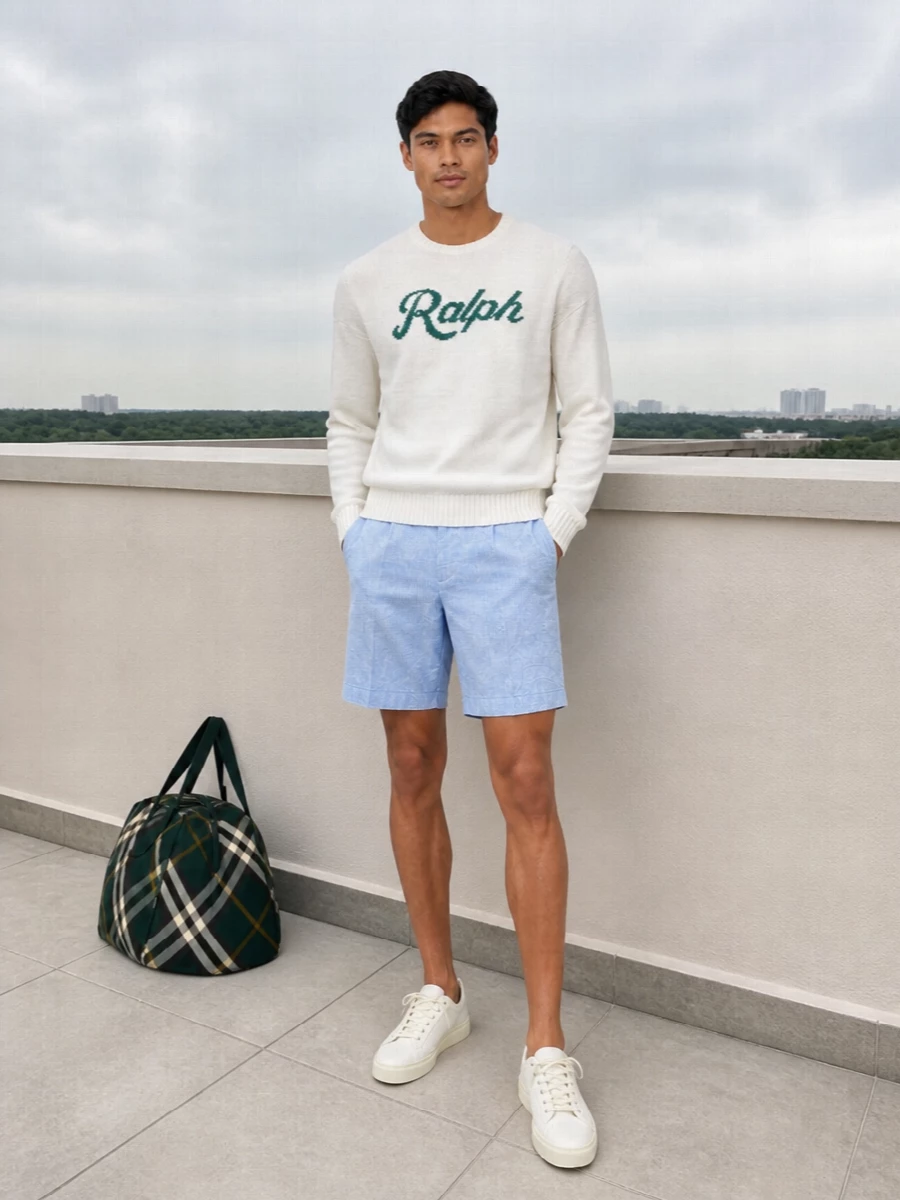 Ralph knit etro shorts prada sneakers