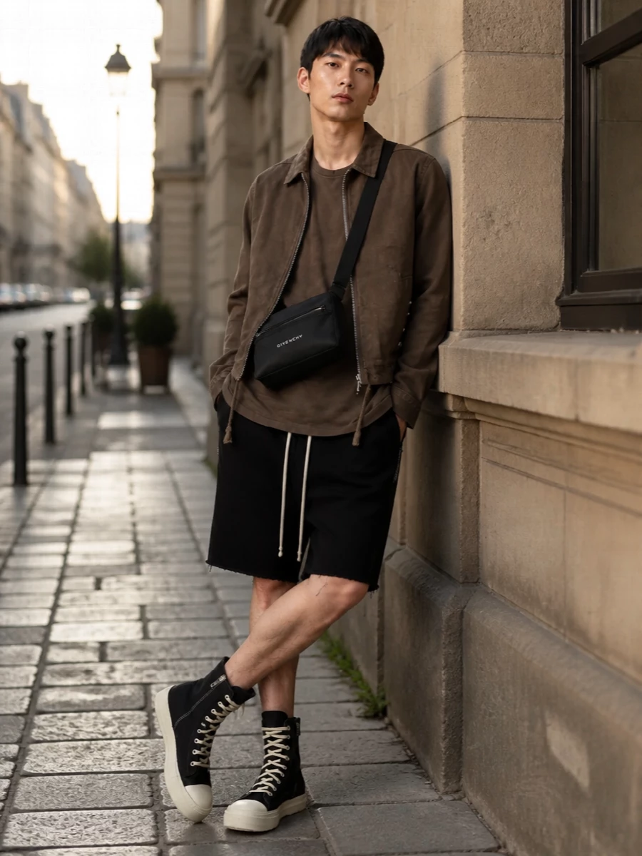 Rick owens drkshdw summer outfit shorts