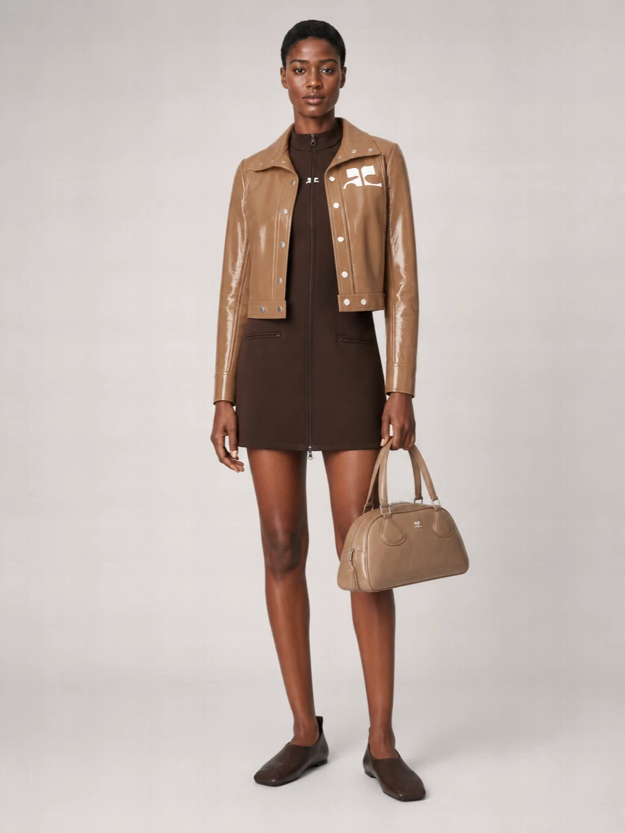 Courrèges Vinyl Cropped Jacket