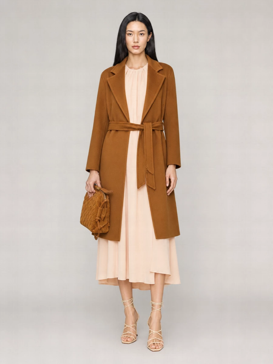 Max Mara Cashmere Belted Midi Coat