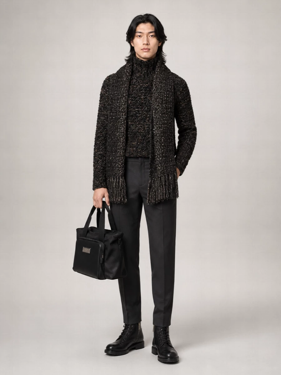 Dolce&Gabbana Leather Lace-Up Mid-Calf Boots