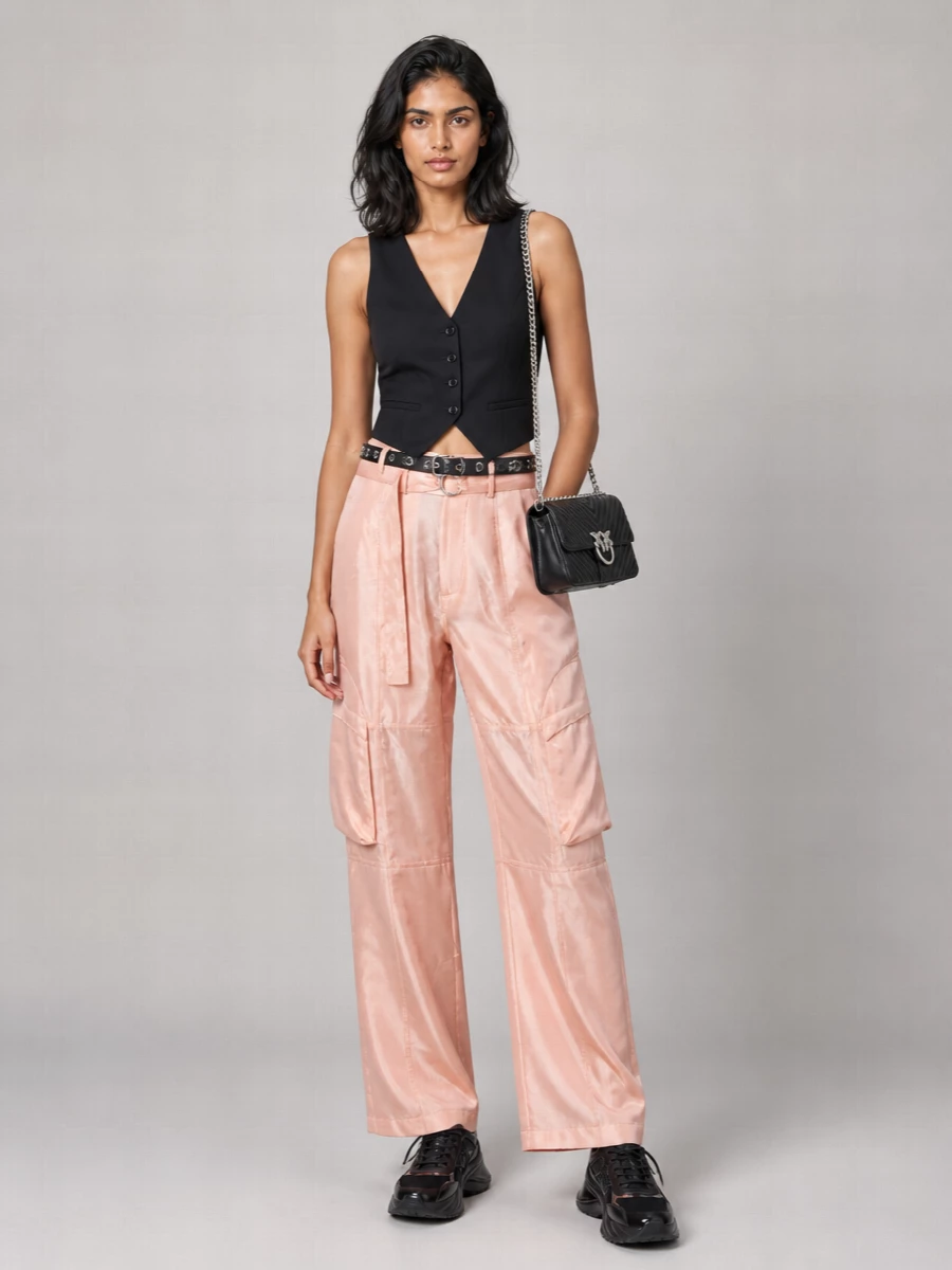 Pinko Leather Low-Top Sneakers