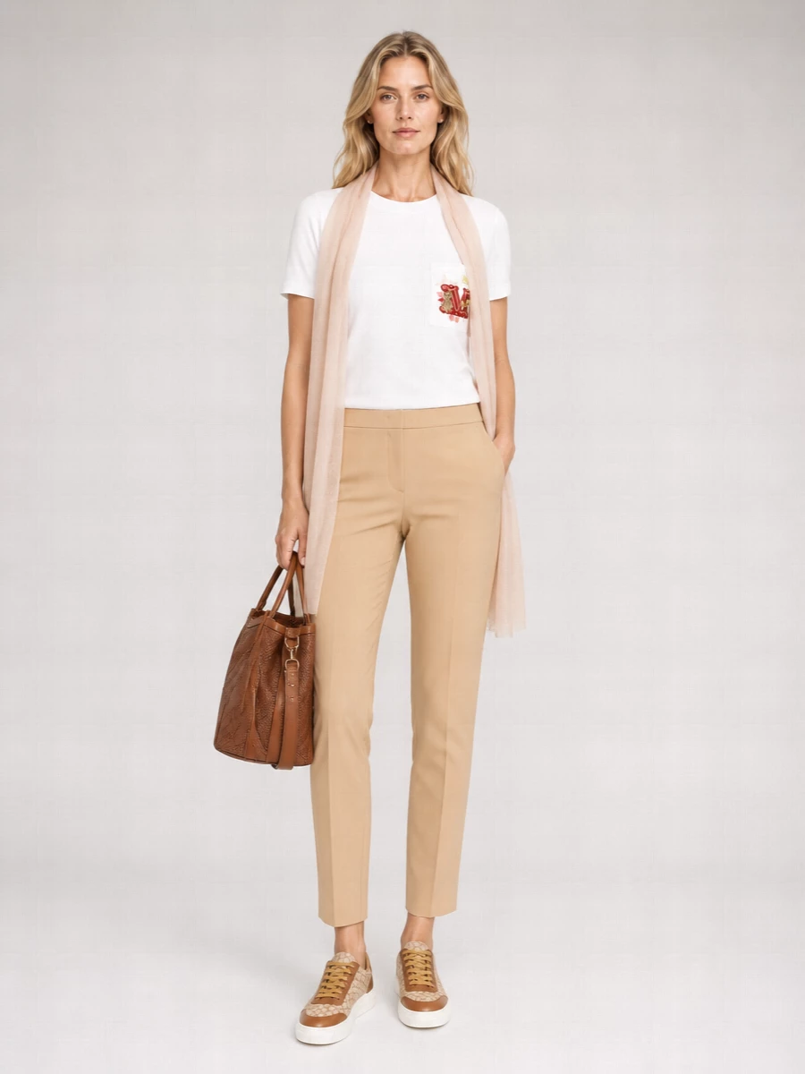 Max Mara Cotton Logo-Embroidered T-Shirt