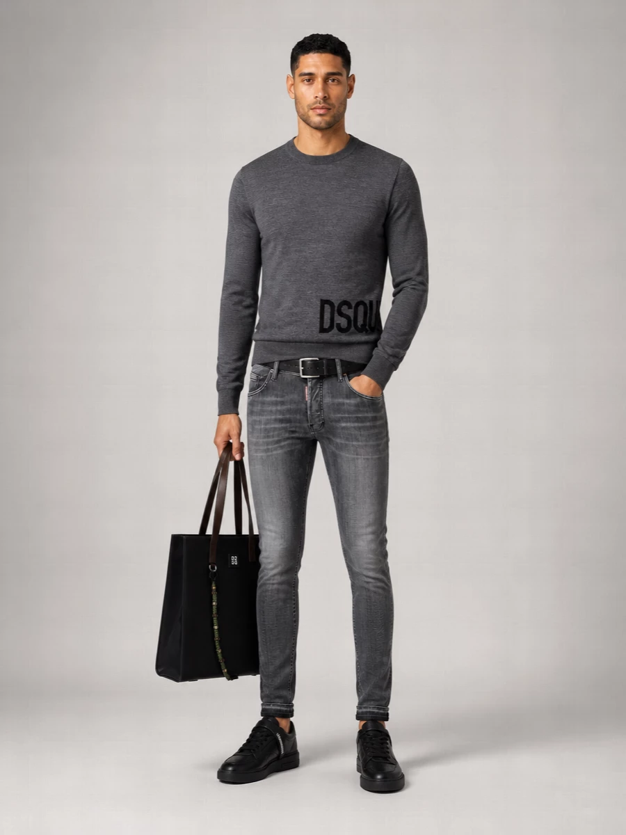 Dsquared2 Calf Leather Low-Top Sneakers
