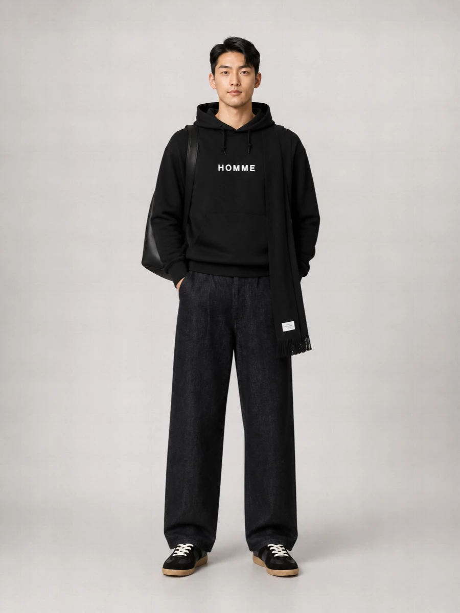 Comme Des Garçons Logo Print Hoodie