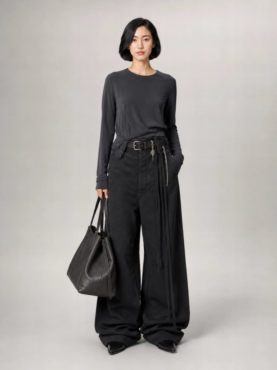 Ann Demeulemeester high-rise straight-leg denim trousers