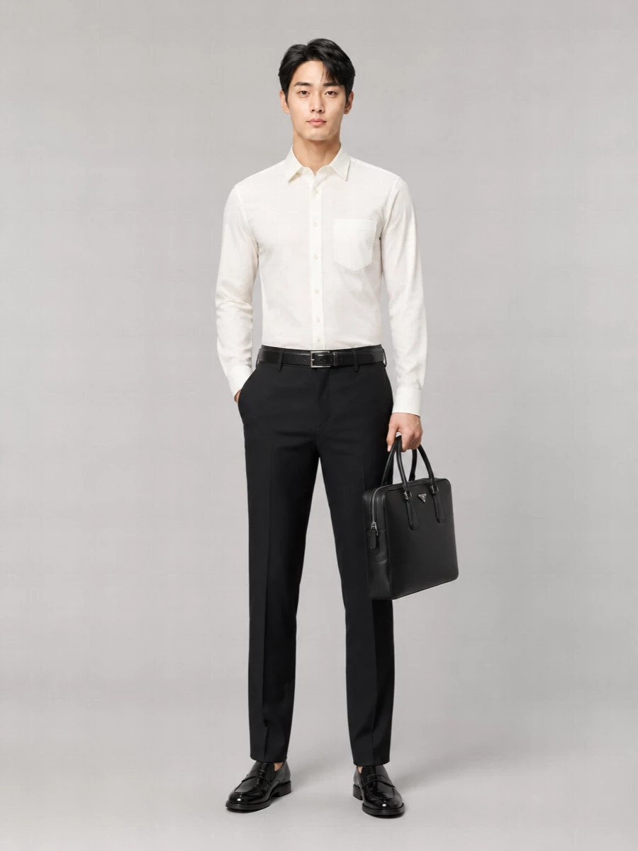 Prada Linen Straight-Leg Trousers