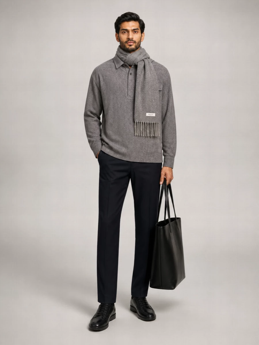Vince Herringbone Cotton Shirt