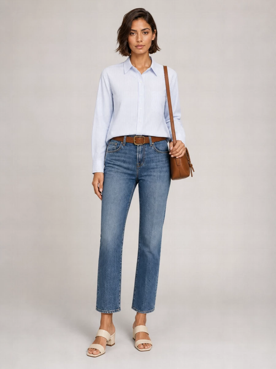7 For All Mankind Denim Straight-Leg Jeans