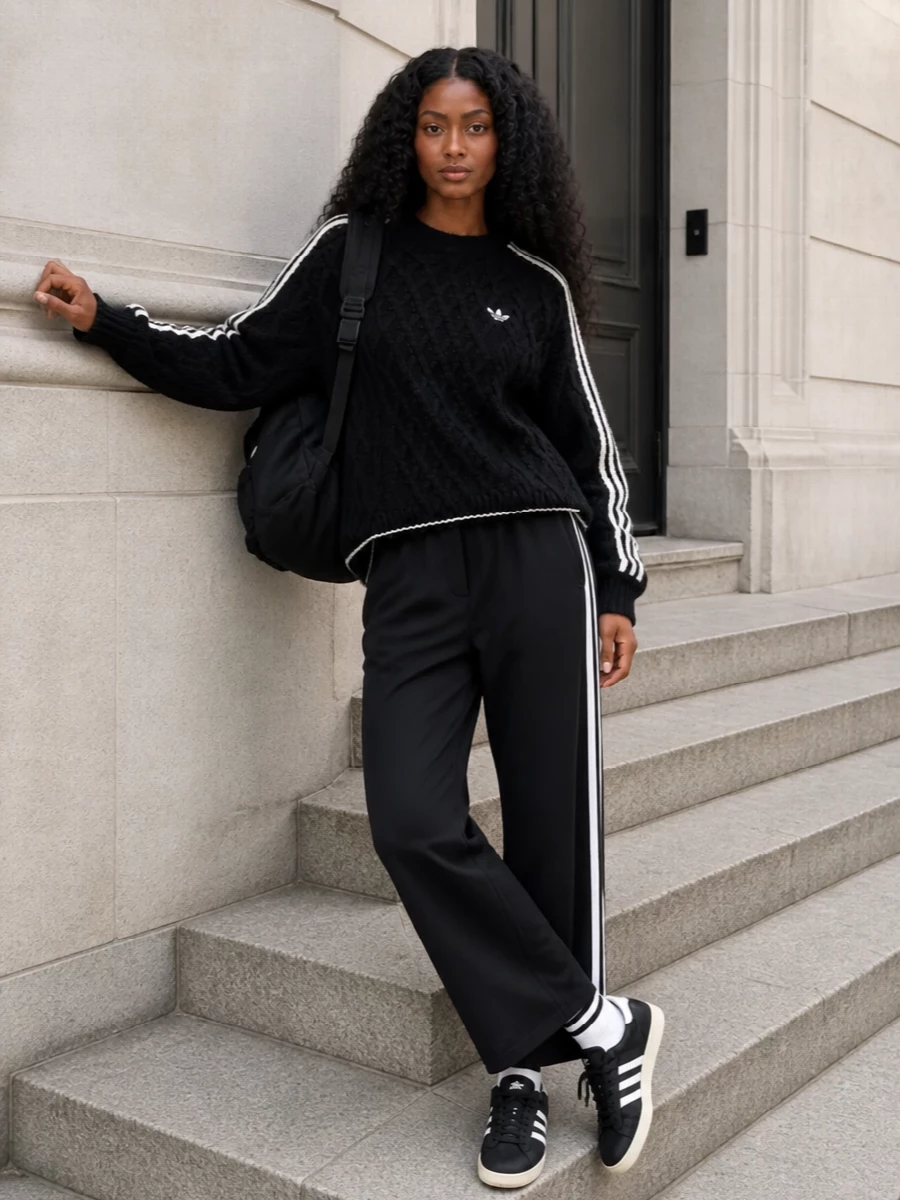 Adidas black knit tracksuit y3 backpack