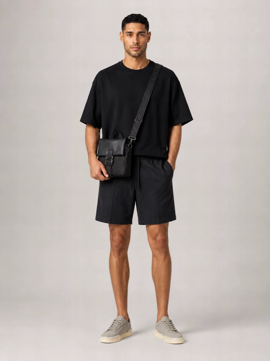 Fear Of God Virgin Wool Pinstripe Pleated Bermuda Shorts