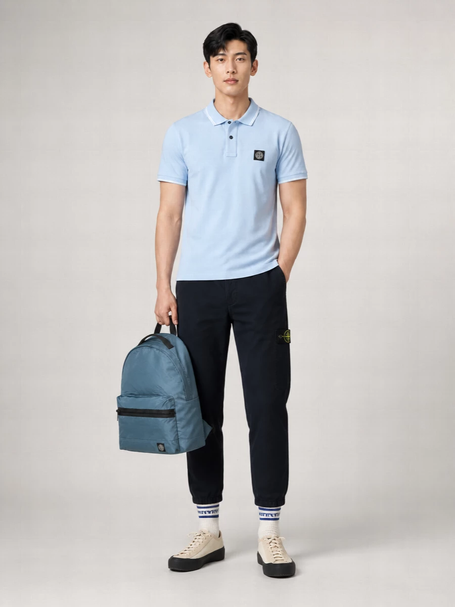 Stone Island Logo Polo Shirt