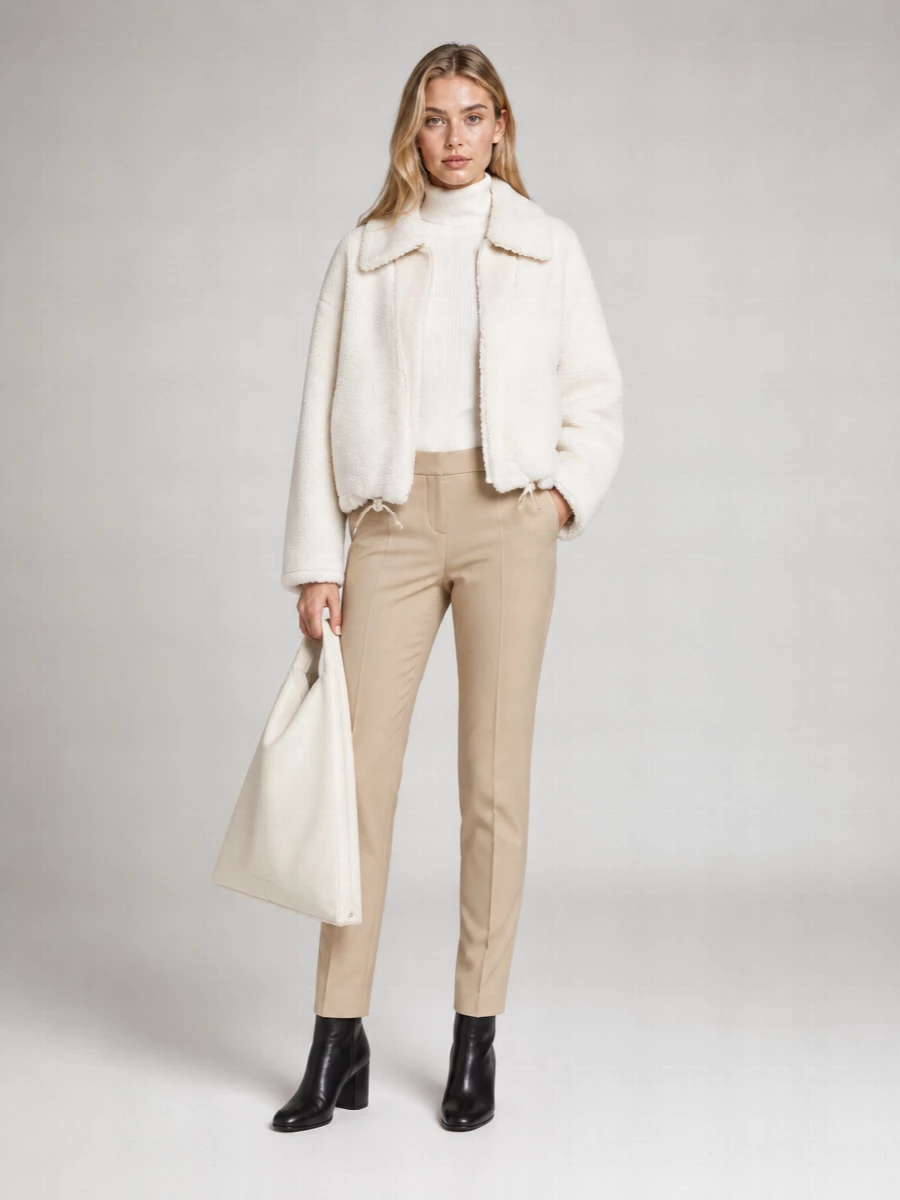 Sportmax paneled faux fur jacket