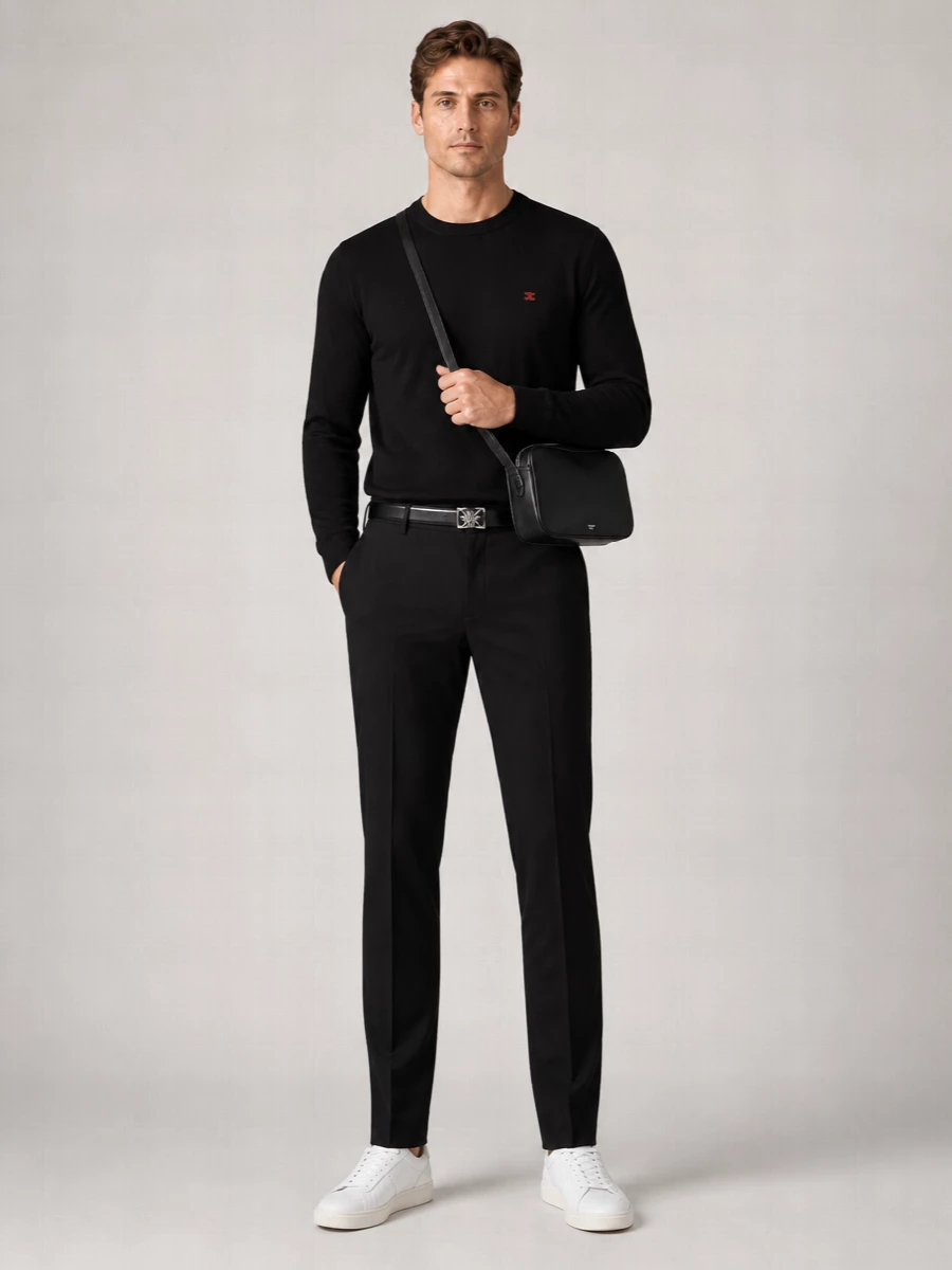 Celine Wool Ribbed Crewneck Sweater