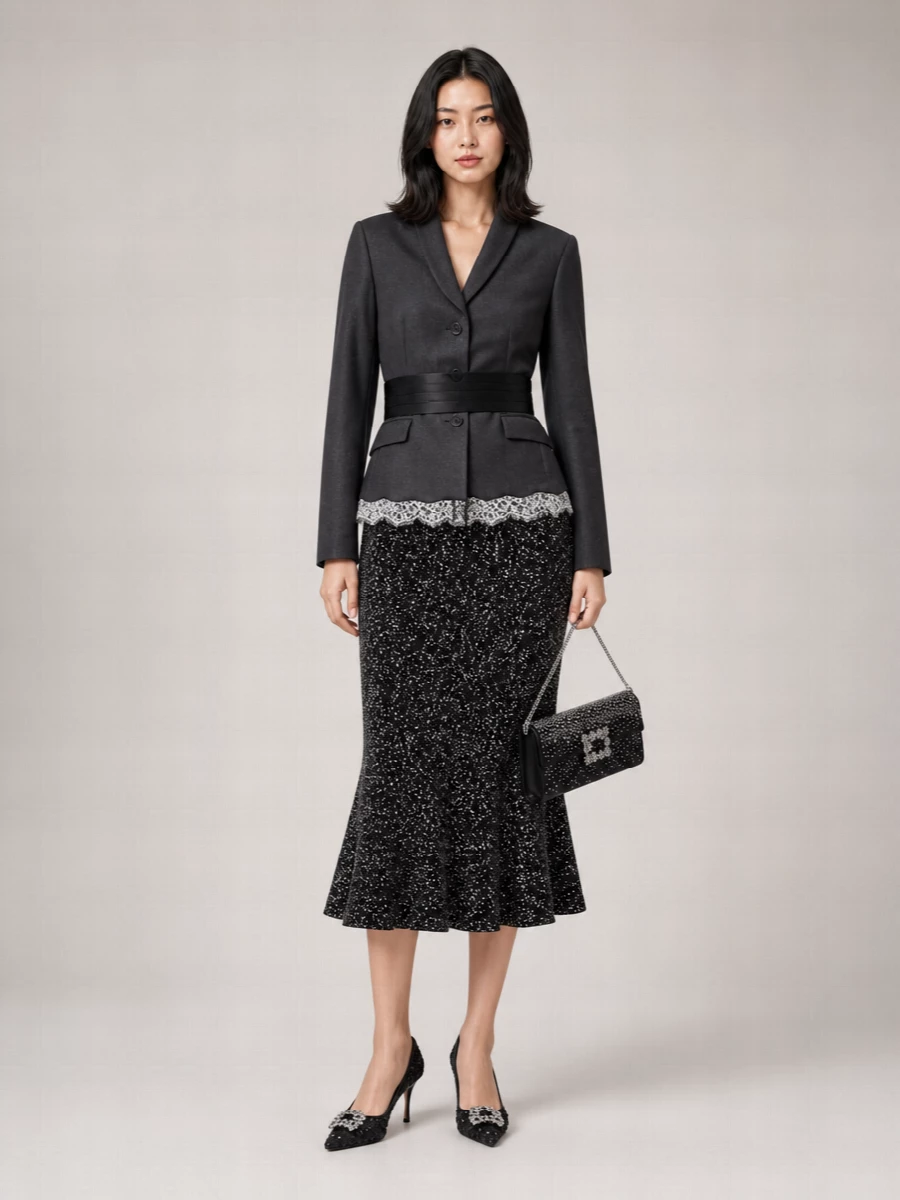 Christian Dior Knit Fitted Skirt