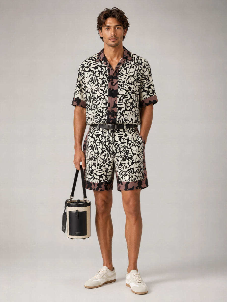 Dries Van Noten Printed Nylon Swim Shorts