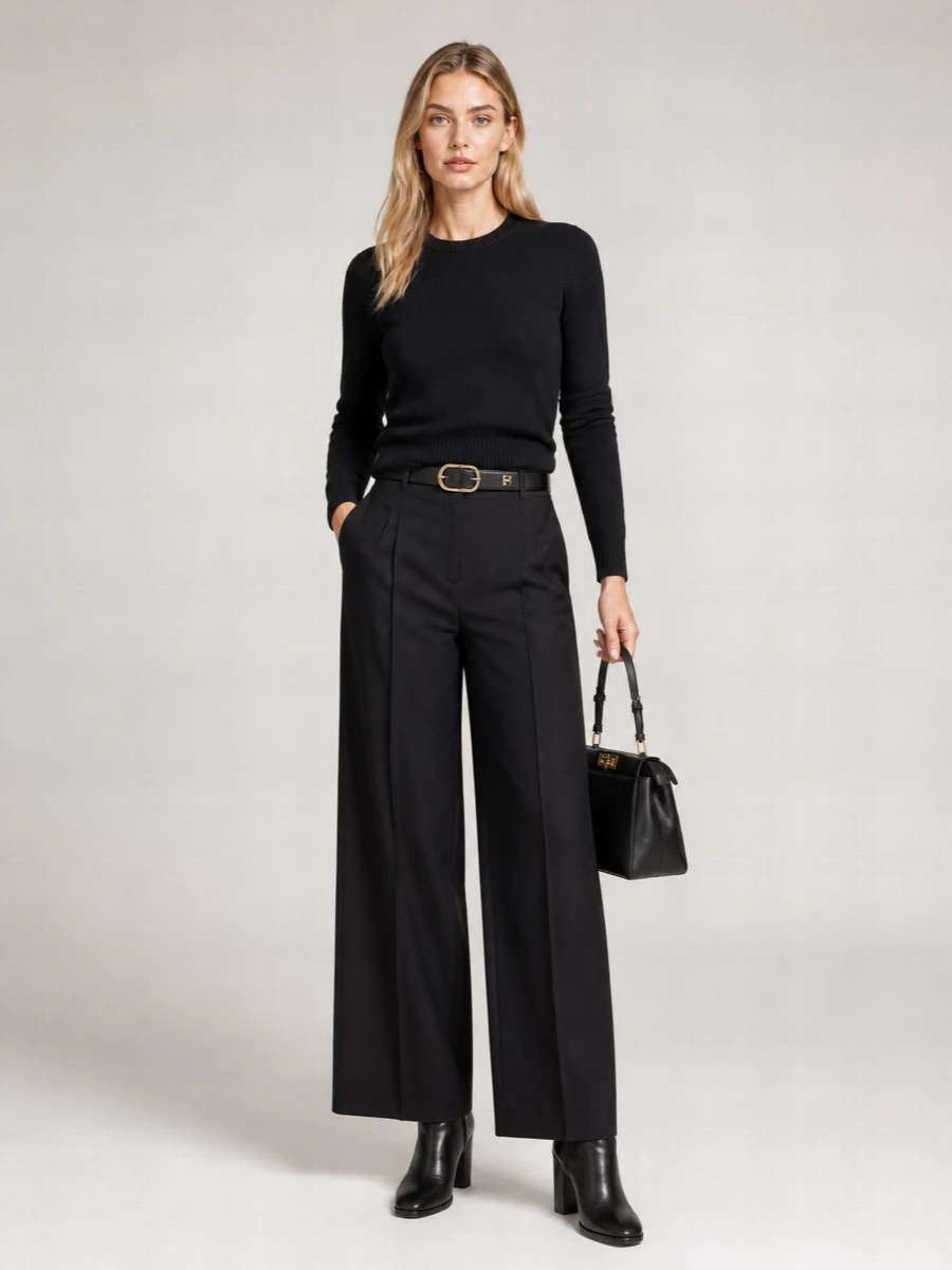 Fendi Cashmere Ribbed Long-Sleeve Sweater