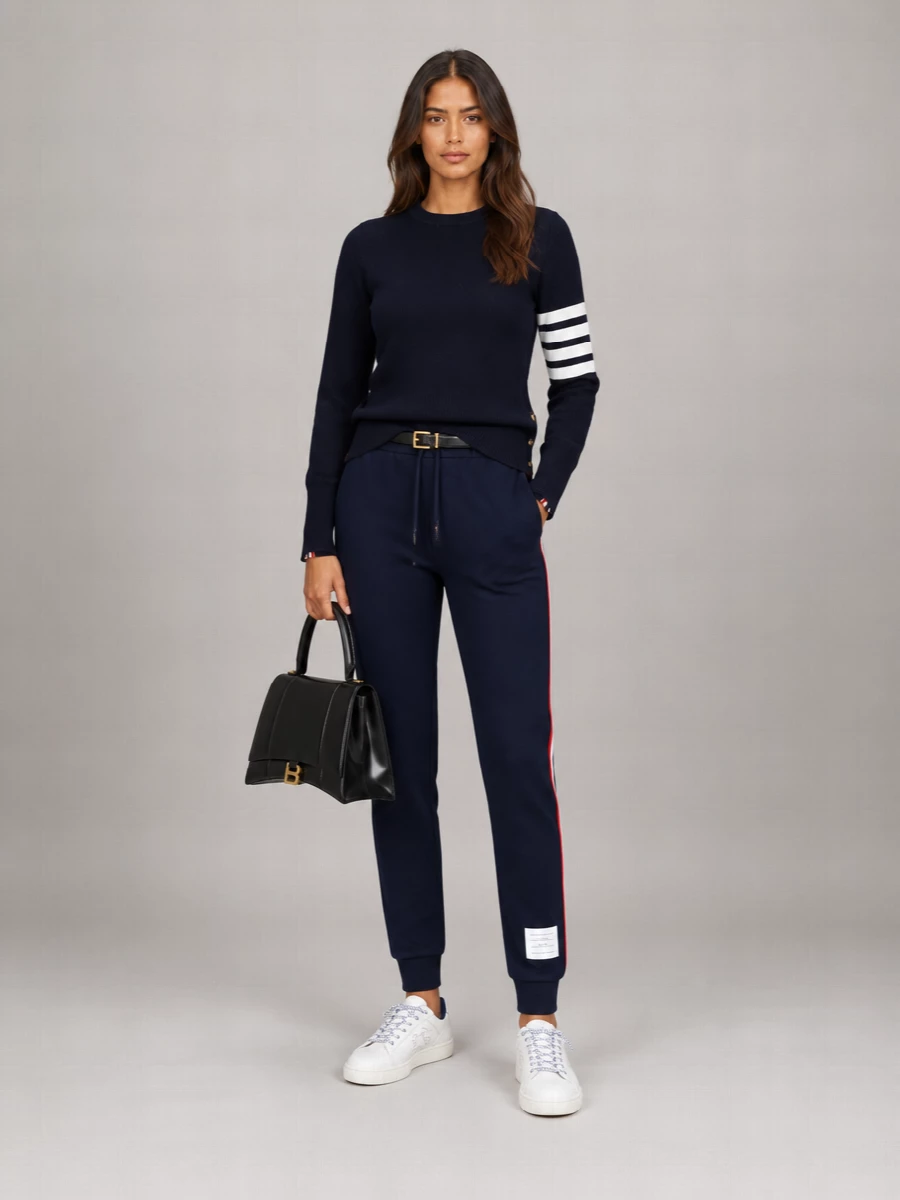 Thom Browne Cotton Straight-Leg Track Pants
