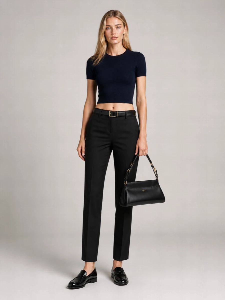 Prada Virgin Wool Flared Trousers