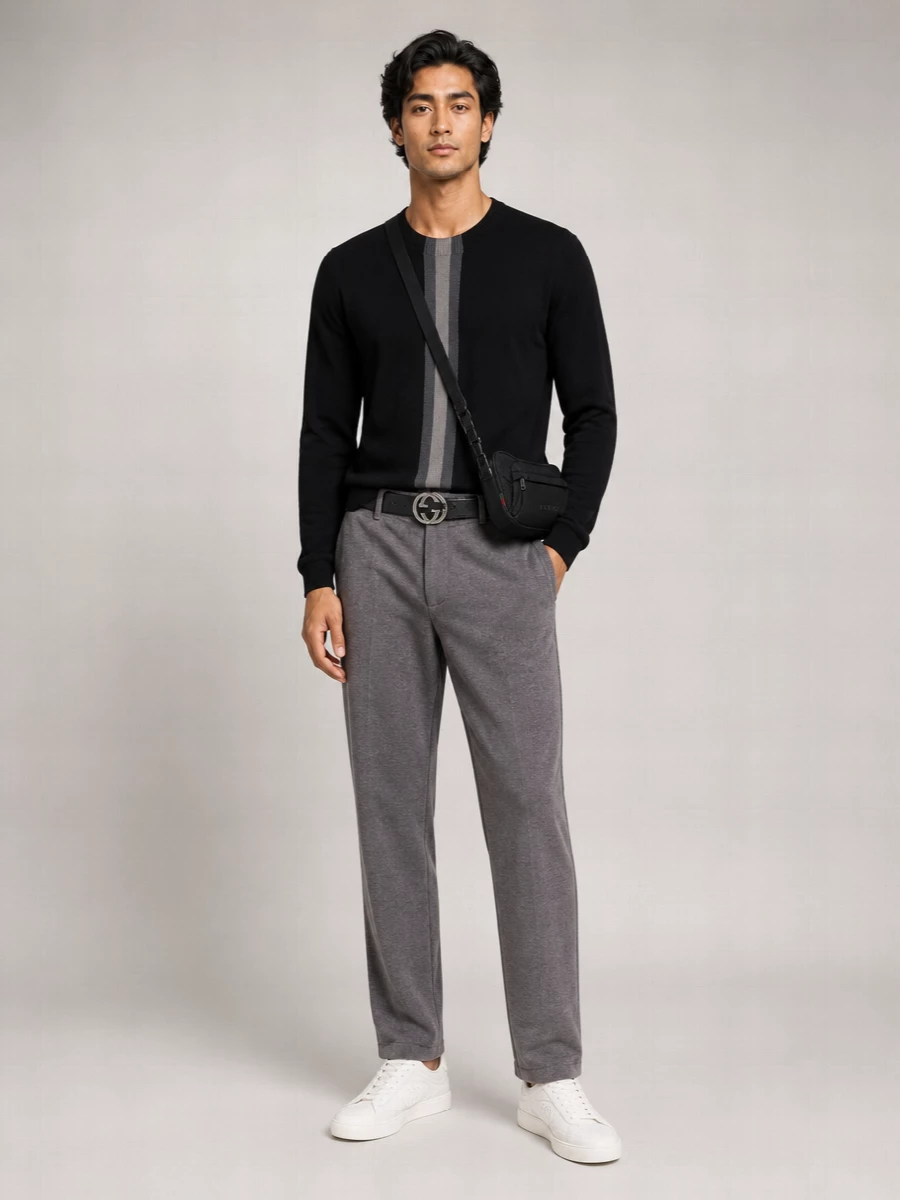 Gucci Wool Straight-Leg Trousers