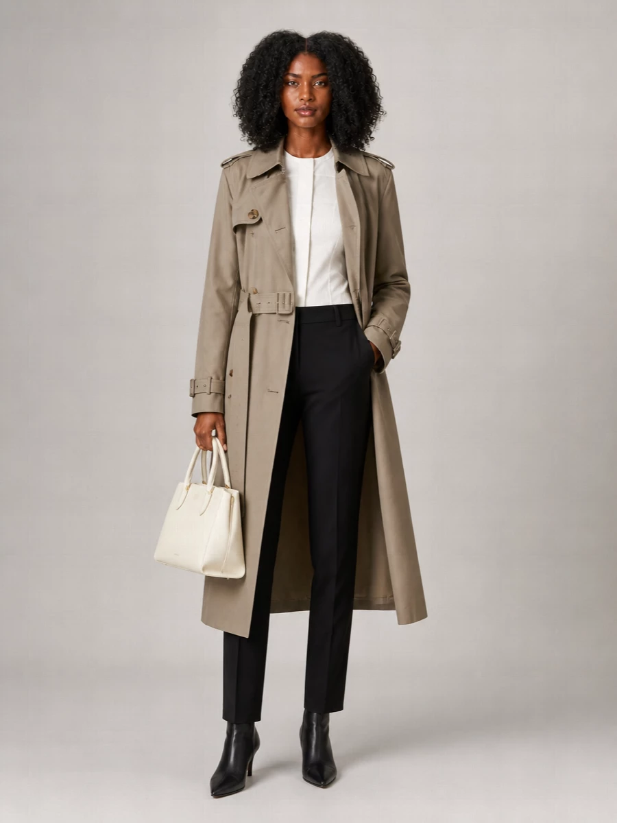 Alexander Mcqueen Double-Breasted Trench Coat