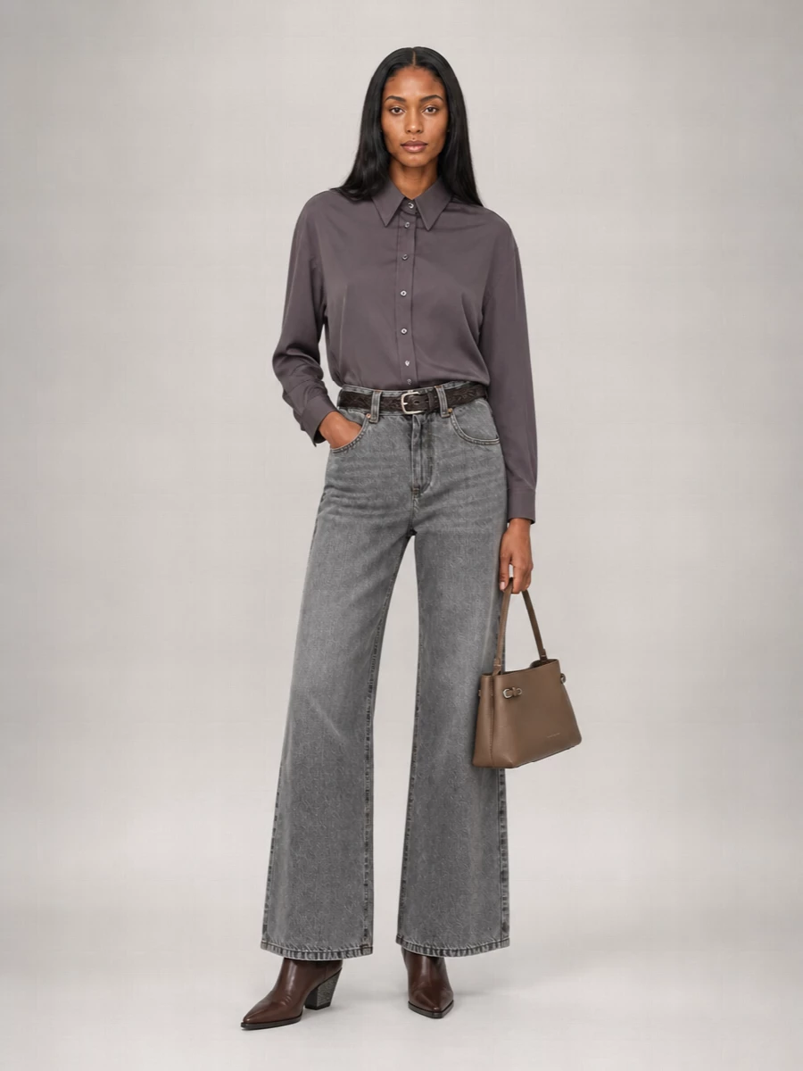 Brunello Cucinelli Grey Denim Jeans