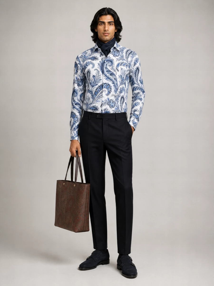 Etro Paisley Print Cotton Shirt