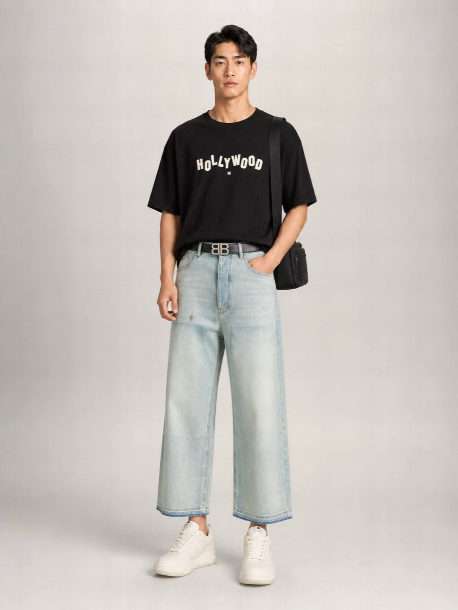 Amiri Denim Wide-Leg Jeans