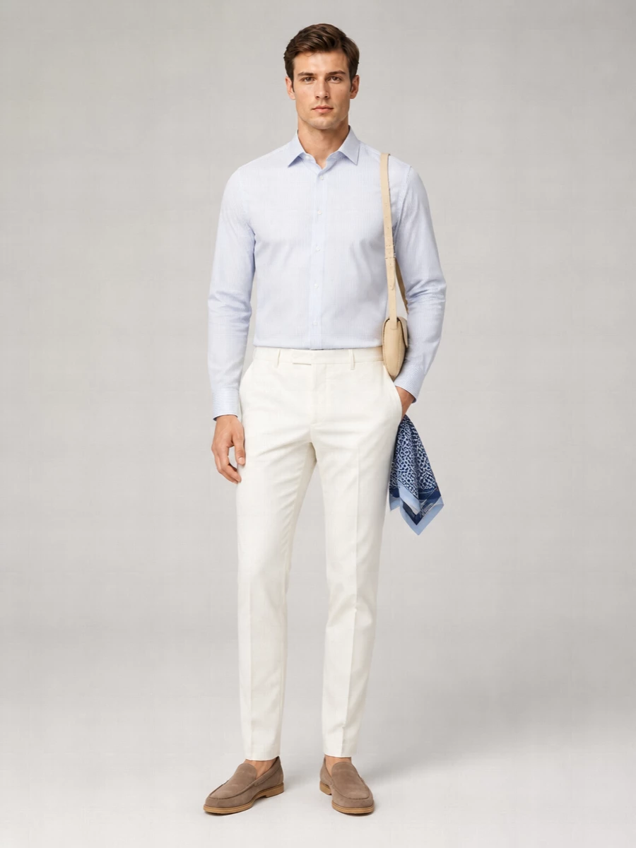 Fay Striped Cotton Long-Sleeve Shirt