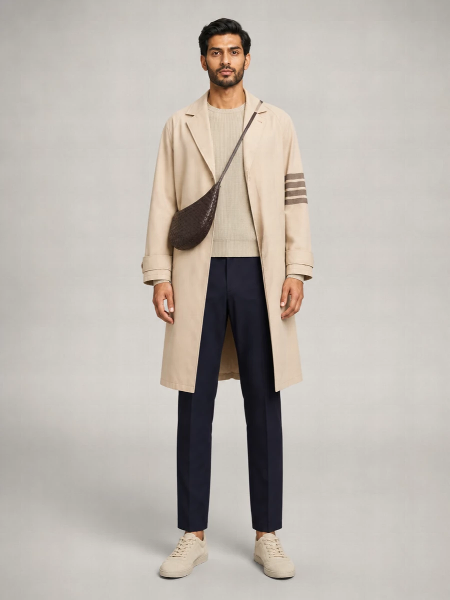 Thom Browne Single Breasted Trench Coat