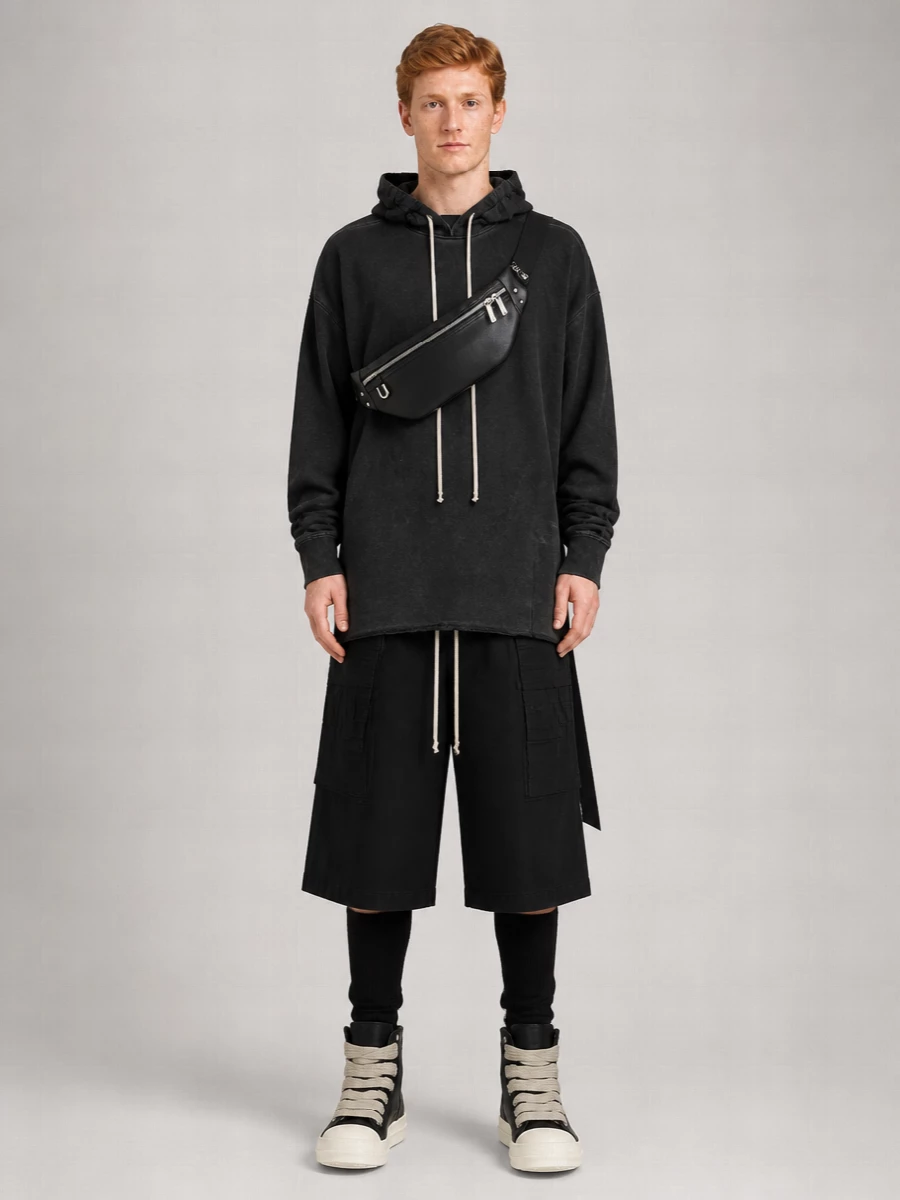 Rick Owens Drkshdw Cotton Cargo Shorts