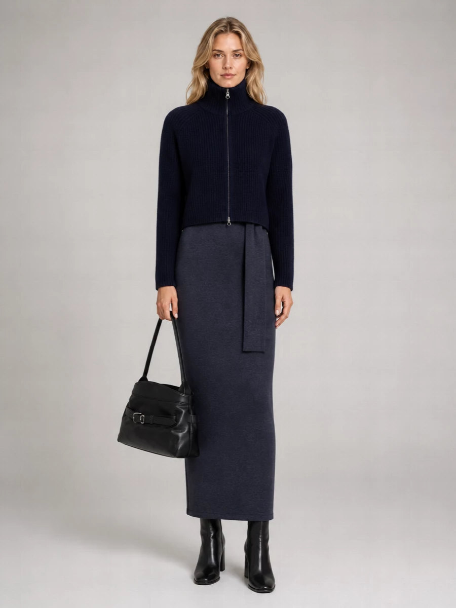 Lisa Yang Cashmere Ribbed Zip-Up Cardigan