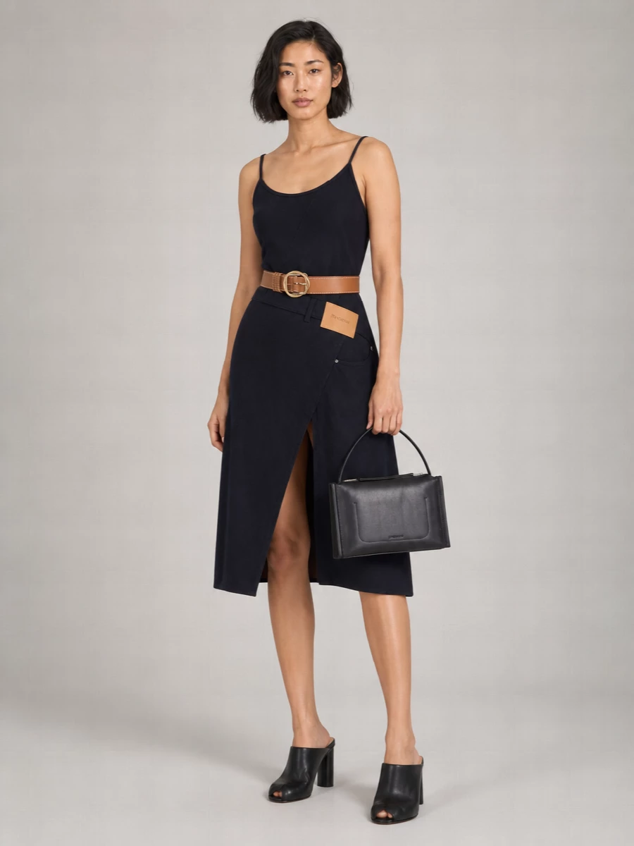 Jw Anderson Cotton Twisted Knee-Length Dress
