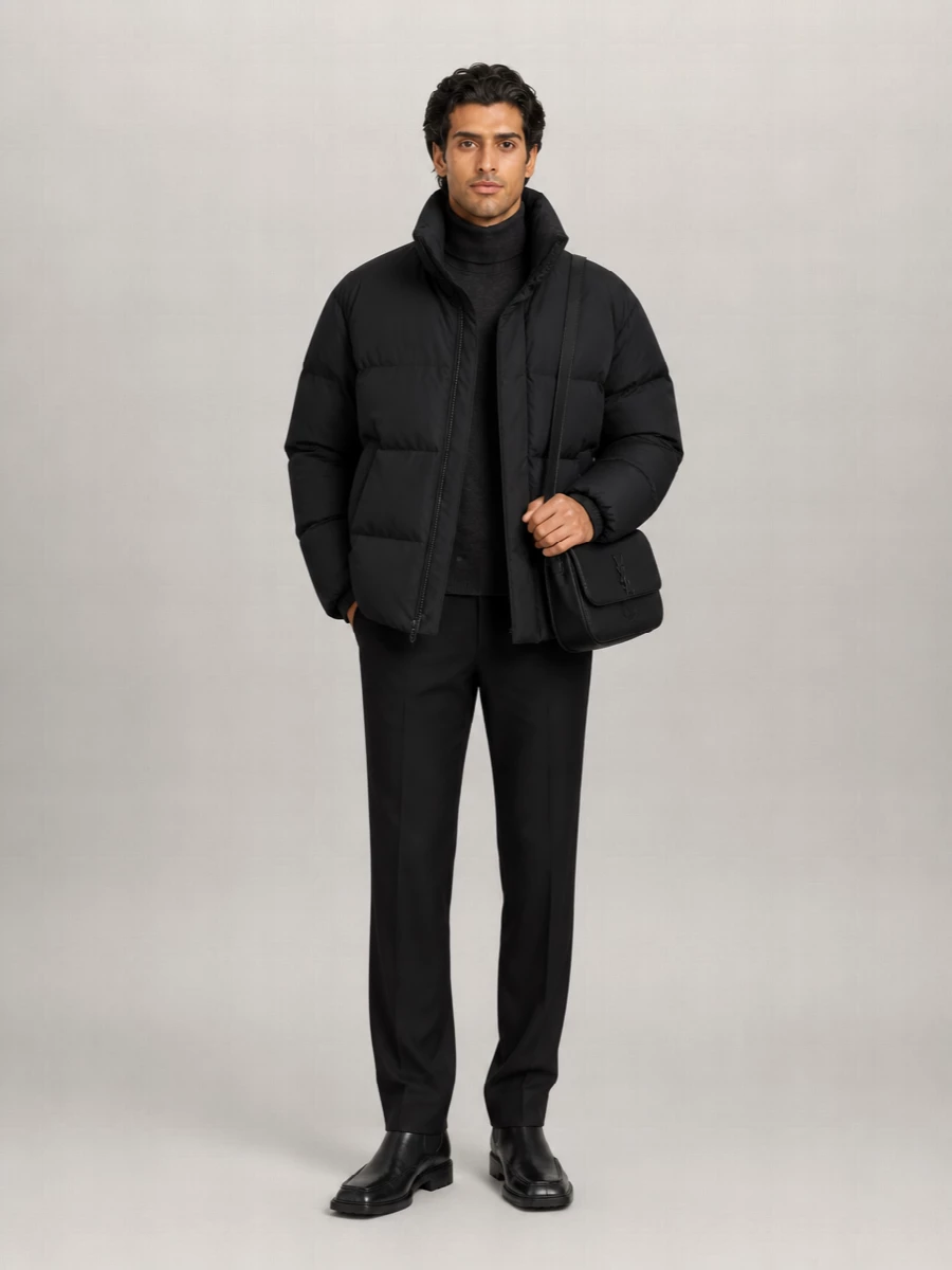 Saint Laurent Down High Neck Puffer Jacket