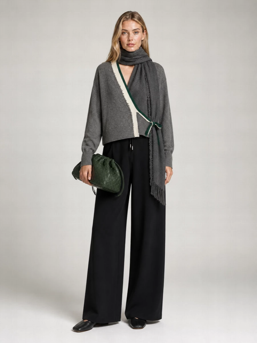 Dries Van Noten Cashmere V-Neck Wrap Cardigan
