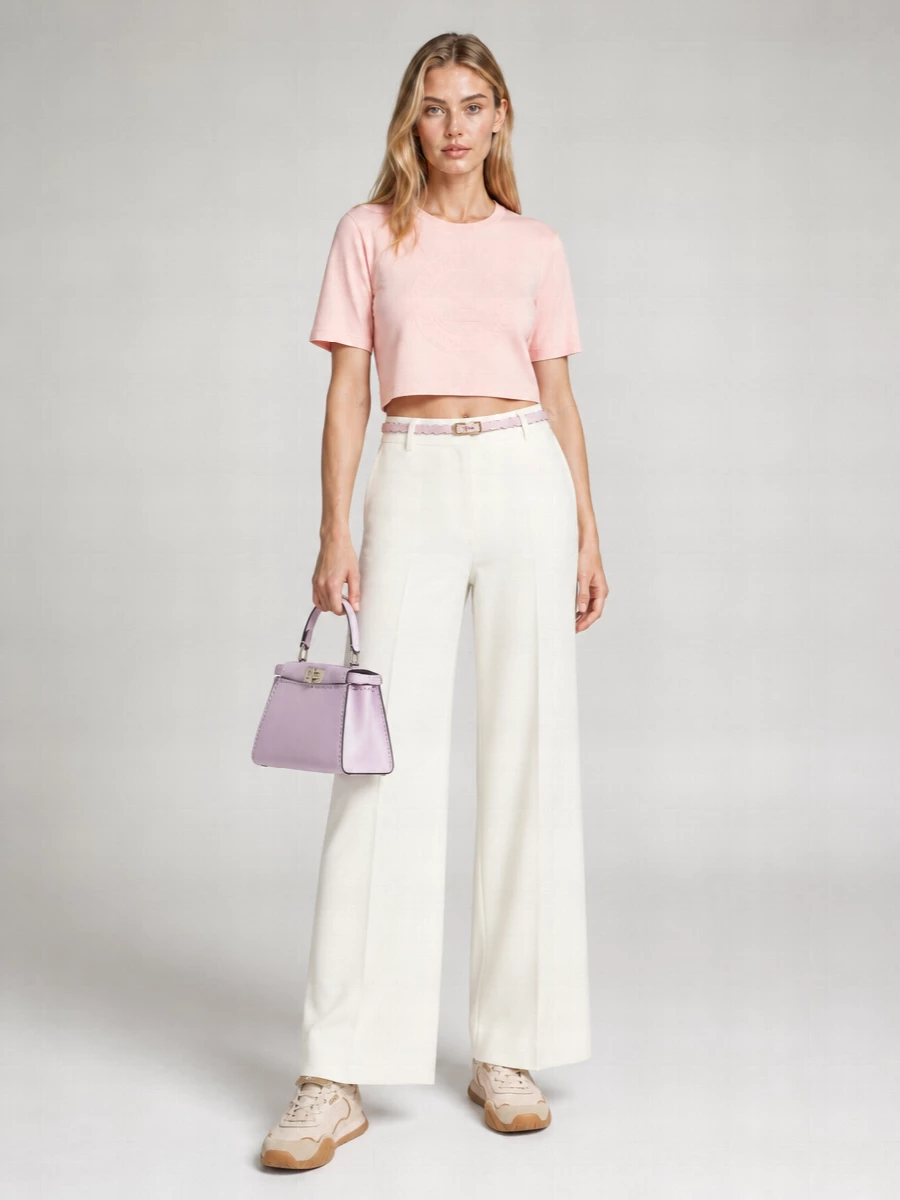Fendi Peekaboo Mini Leather Shoulder Bag