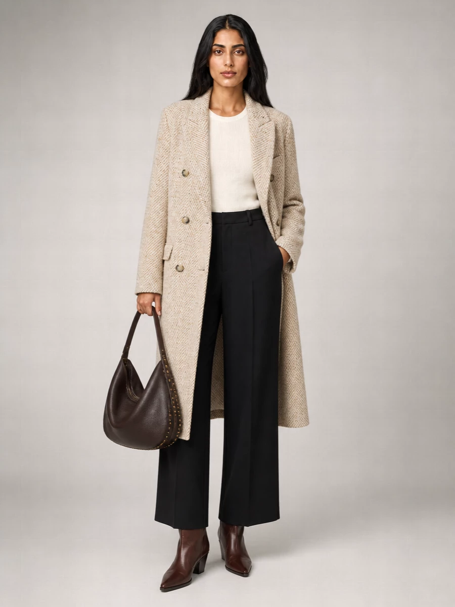 Isabel Marant Etoile Wool Double-Breasted Long Coat